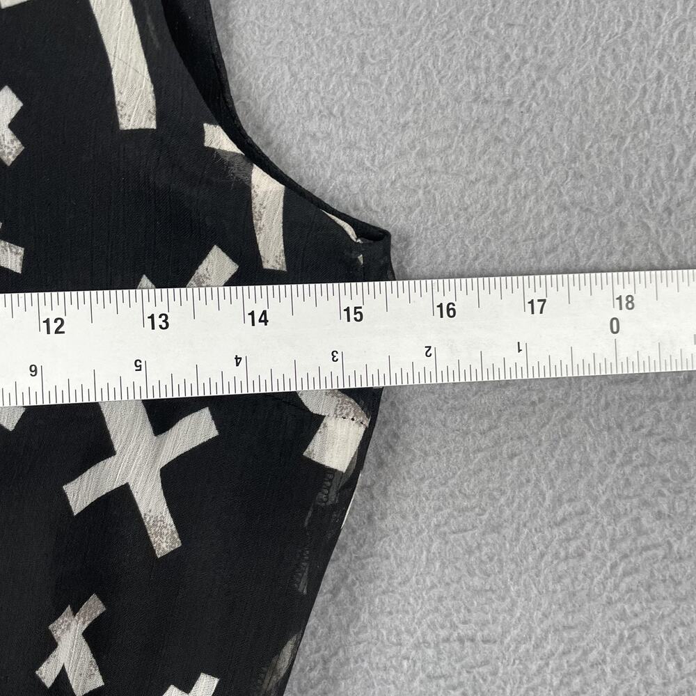 Royal Bones Dress Womens Small Black White Cross Print Asymmetrical Goth Punk - Picture 8 of 11
